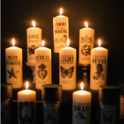 MADAME BUTTERFLY Bougie Tatouée 20 cm / Un Soir à l'Opéra