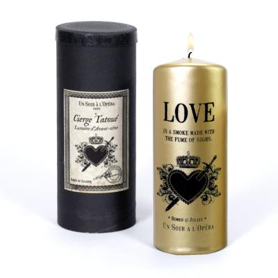 ROMEO ET JULIETTE Bougie Tatouée 20 cm / Un Soir à l'Opéra